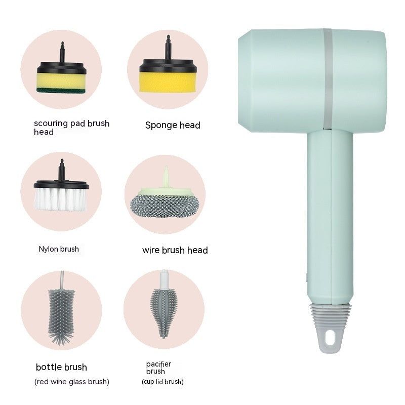 Electric Cleaning Brush Dishwashing Brush Automatic Wireless USB Rechargeable Professional Kitchen Bathtub Tile Cleaning Brus
