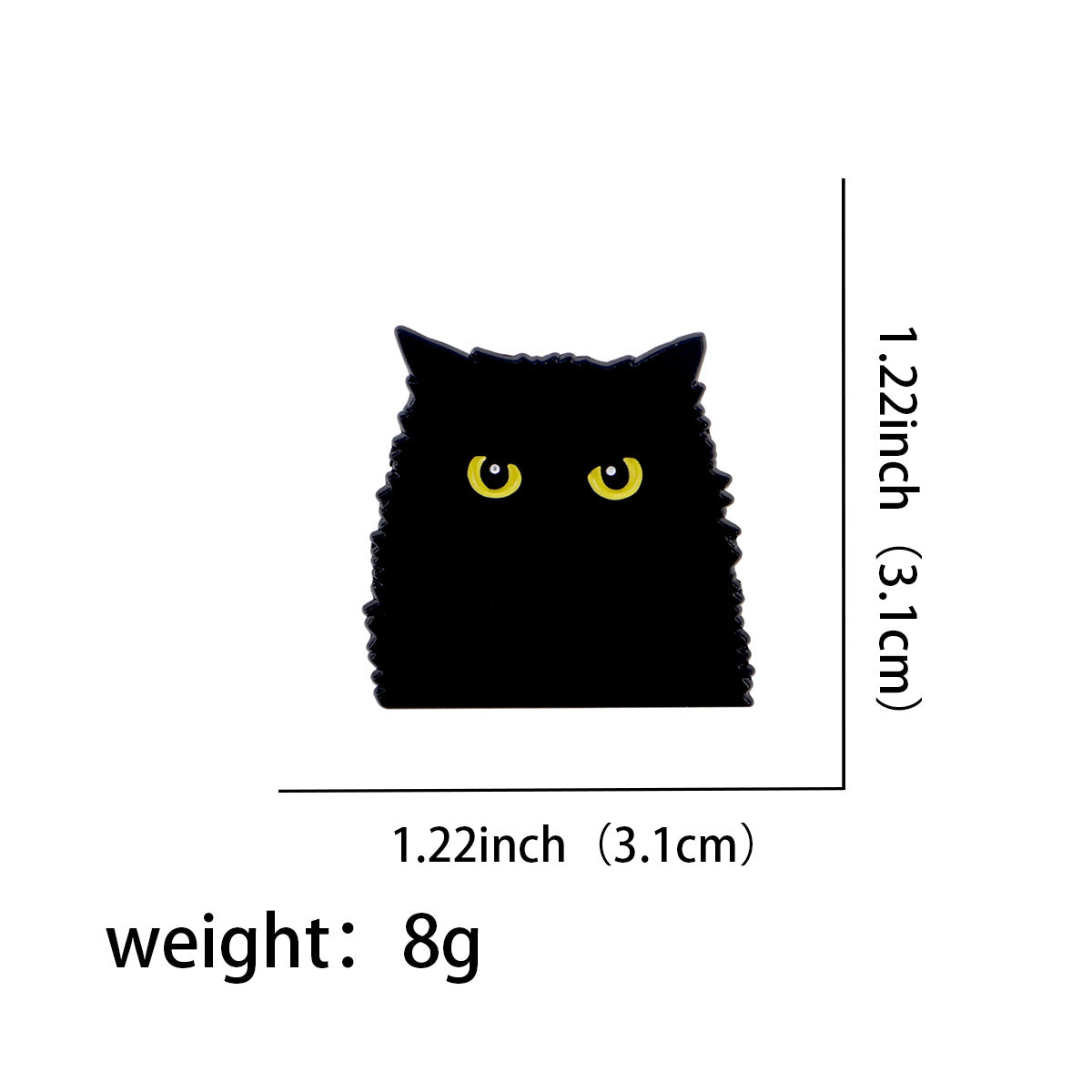 Creative Cartoon Cute Black Cat Alloy Brooch