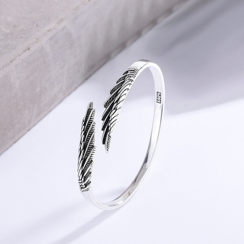 Feather Silver Plated Old Angel Wings Wings Bracelet 485faaa5 ddf6 4f47 b9ce 71fb1e1fff84