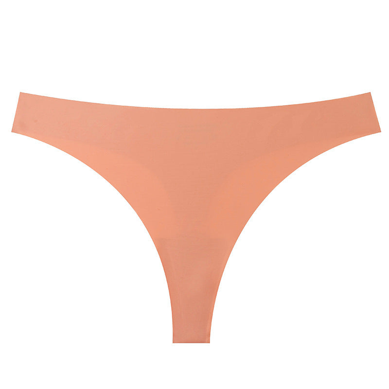 Women's Sports Seamless Thin Belt Ice Silk Low Waist Plus Size One-piece Briefs 48baa9a1 e789 4b11 a9b4 c875f259c8ed