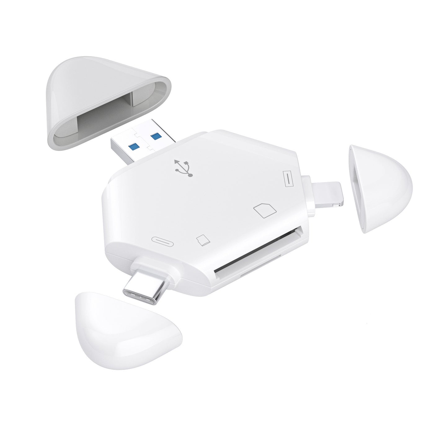 3 In 1 Multi Function Magnetic USB 3.0 USB 2.0 High Speed OTG Adapter For SD TF Card Reader - Wireless Security Camera with Night Vision #8