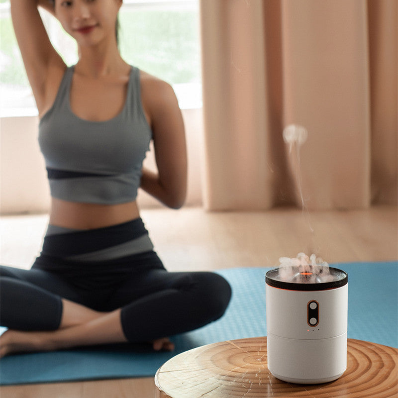 Volcanic Flame Aroma Essential Oil Diffuser USB Portable Jellyfish Air Humidifier Night Light Lamp Fragrance Humidifier 49060