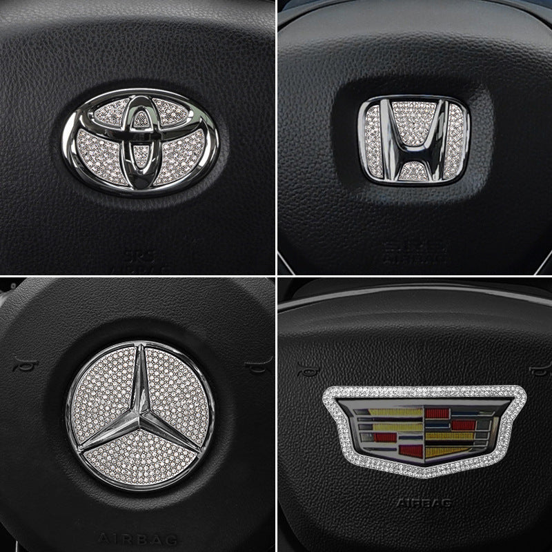 Car Steering Wheel Labeling Diamond Decorative Sticker 491542ca 5dea 4cba aaa0 791eab06f3a6