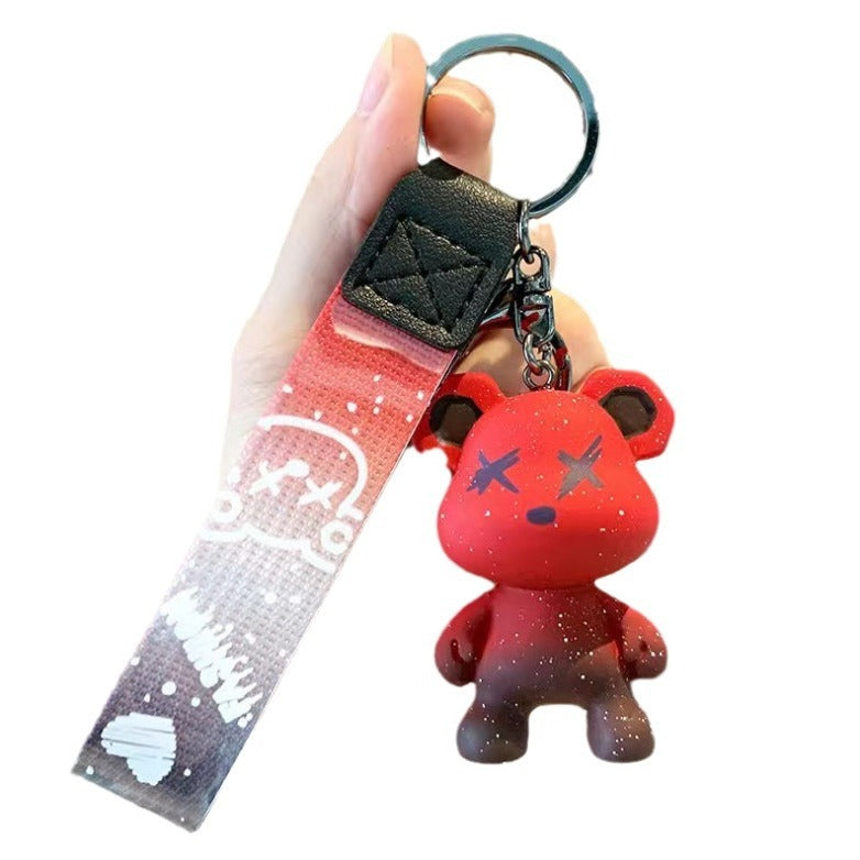 Cartoon Starry Chameleon Bear Car Silica Gel Key Chain 491e54f3 8a36 424e b664 45412fbf54c4