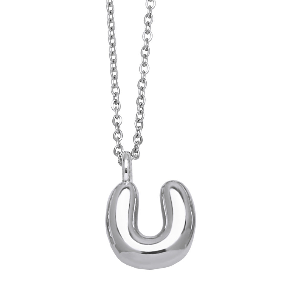 Copper Plated Gold 26 English Letters Pendant Necklace Niche Personality Clavicle Chain 493ca7fc a089 4a44 b727 09209418720a
