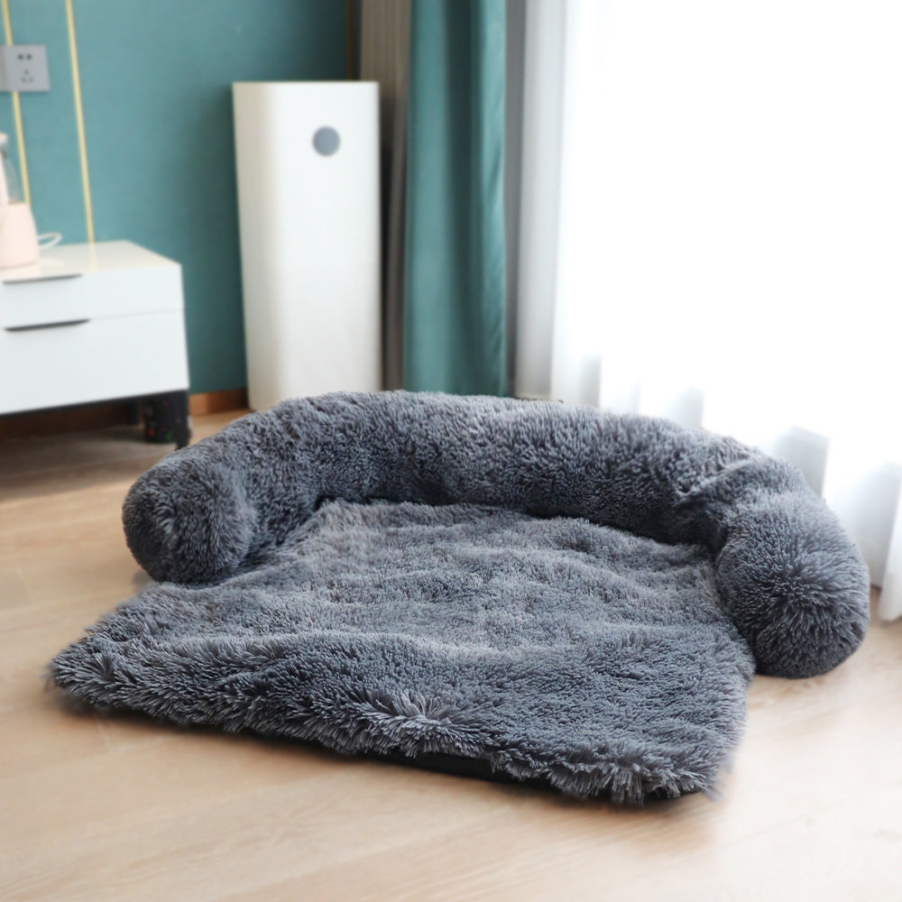 Removable Pet Dog Mat Sofa Dog Bed Soft Pad Blanket Cushion Home Washable Rug Warm Cat Bed Mat For Couches Car Floor Protecto