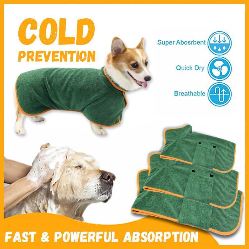 Absorbent Pet Bathrobe With Waist-wrapped Microfiber 49cfb3d1 aaf2 4ba8 b66a b6d6c886622a