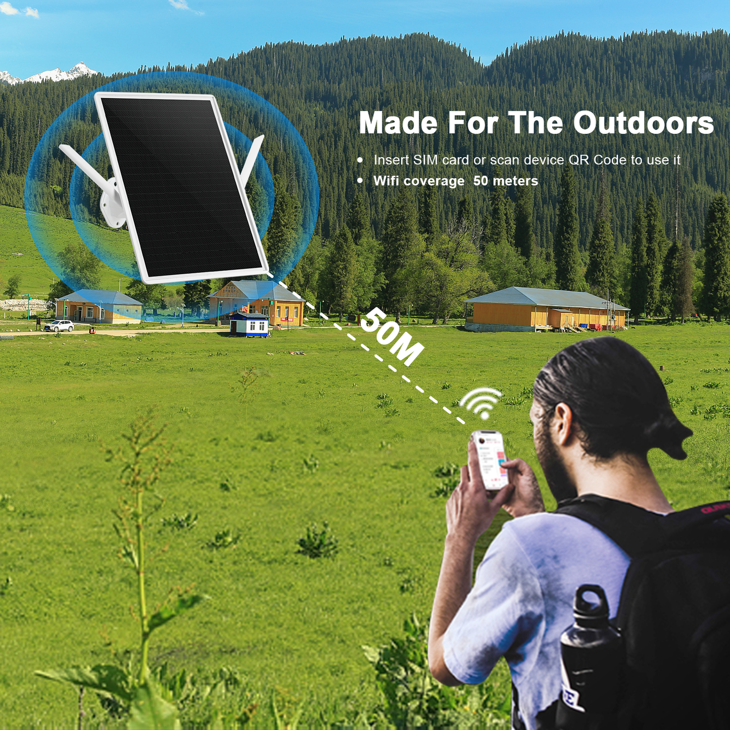 4G Solar Router 15W 25000mAh WiFi repeater IP66 Waterproof Ultra Long Standby 7 Days - HD Wireless Product #3