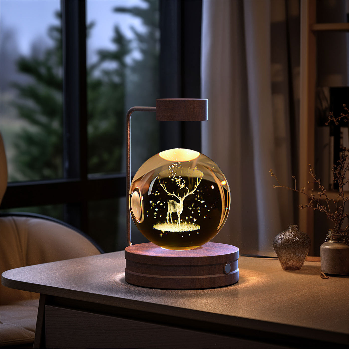 Crystal Ball Cosmic Dinosaur Indoor Night Light USB Power Warm Bedside Light Birthday Gift Night Lamp 4a4832c9 a803 4d30 9f3d