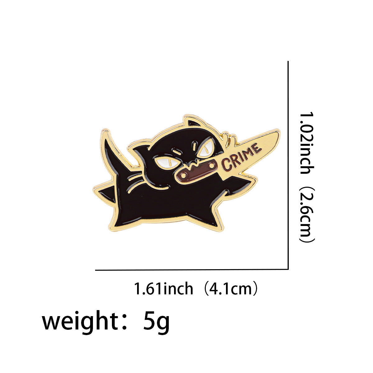 Creative Cartoon Cute Black Cat Alloy Brooch