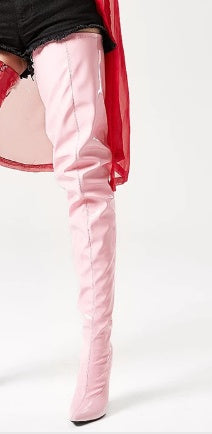 Pointed Toe Side Zip Patent Leather High Stiletto Over The Knee Women's Boots 4ab0a51e 35f9 4f5b 969b ae03f610e110 58c044b5 7