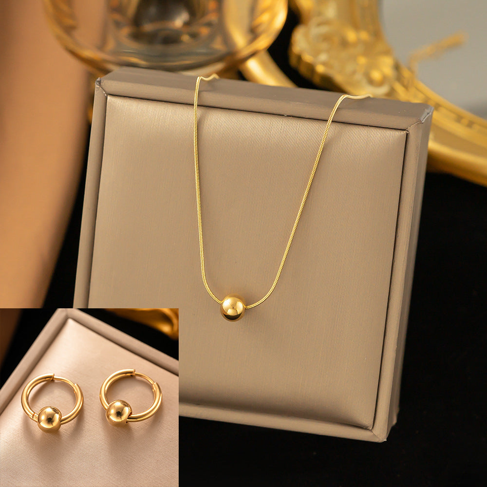 Stainless Steel Necklace Earrings Women's Jewelry Suit 4b94f1b2 34e1 42a9 a81f 52883715a0fd