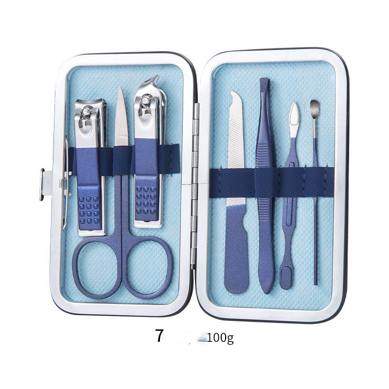 Professional Scissors Nail Clippers Set Ear Spoon Dead Skin Pliers Nail Cutting Pliers Pedicure Knife Nail Groove Trimmers 4b