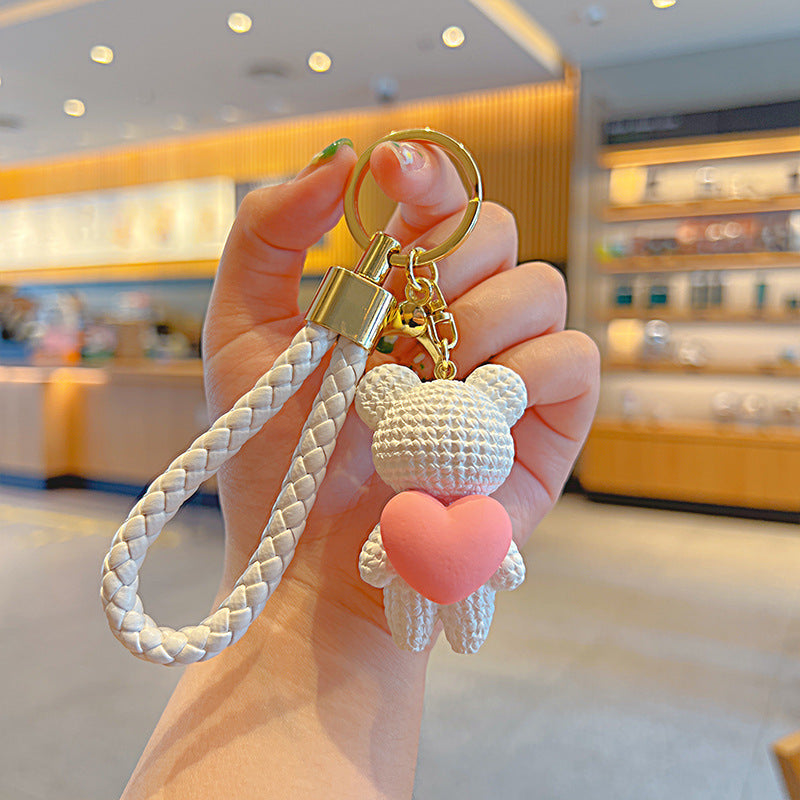 Cartoon Love Heart Little Bear Doll Keychain Internet Celebrity Cute Pendant 4c0a0bf1 cb13 476a 8794 d827884f5adb