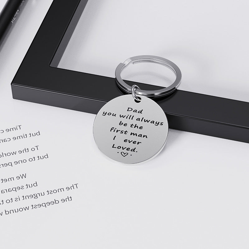 Creative Thanksgiving Father Stainless Steel Lettering Keychain 4c5381f9 a9a1 440f af6b 8f739f9dddcb