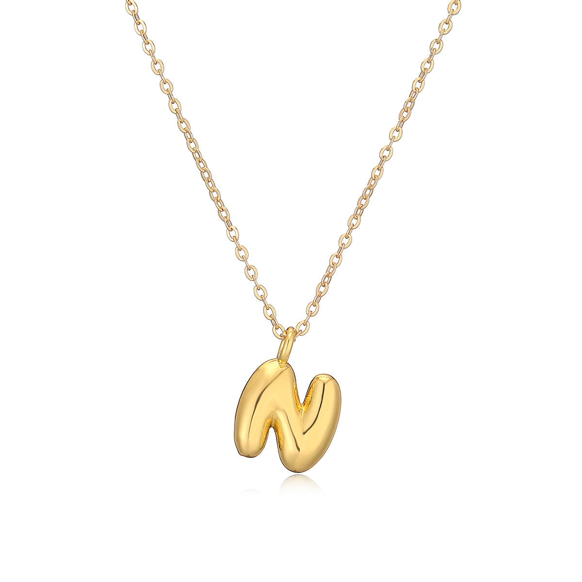 Copper Plated Gold 26 English Letters Pendant Necklace Niche Personality Clavicle Chain 4cf06768 4d49 48f2 a7e5 3e2c9805e390