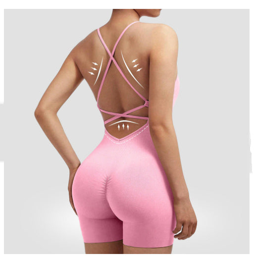 European And American Seamless Sexy Peach Hip One-piece Fitness Clothes Thread Quick-drying 4d09400b 015c 43e4 b952 db98ba721