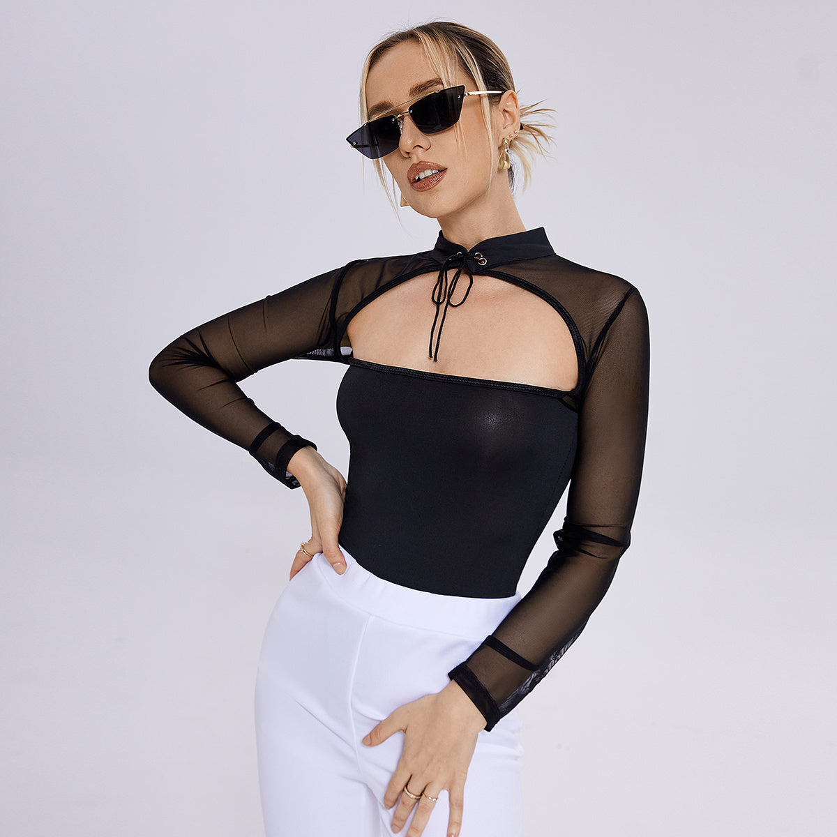 2023 New Sexy Network Gauze Nightclub Body Clothes - HD Wireless Product #3