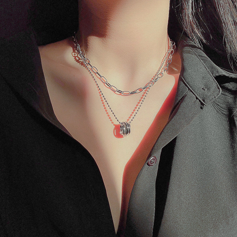 Retro Multilayer Necklace Simple Temperament Short Clavicle Chain 4dc99666 9251 4abc 8a78 1d0e93426949