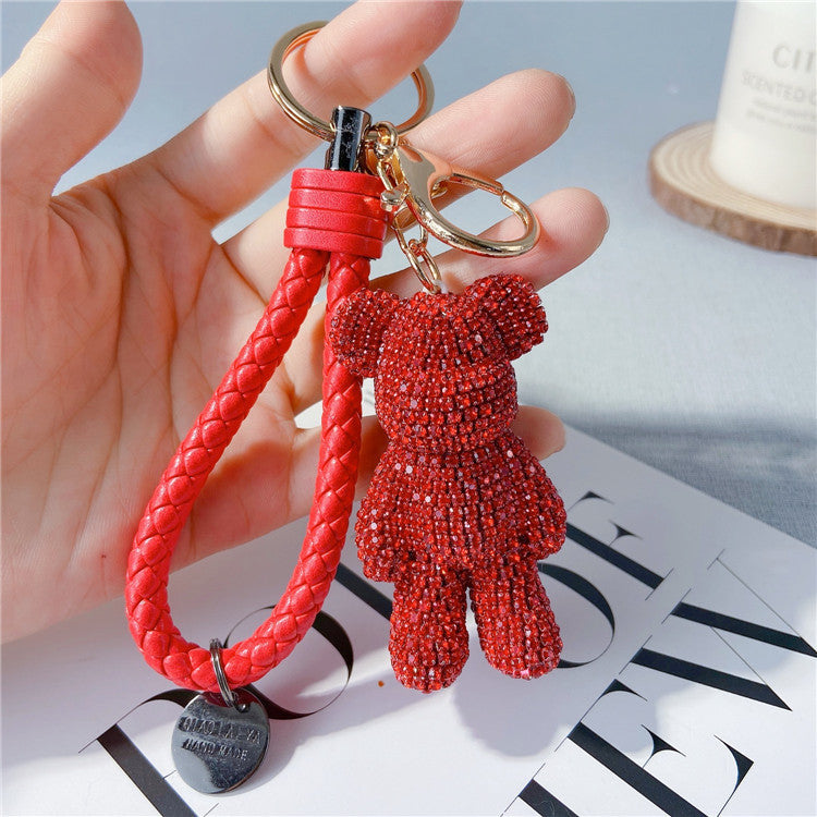 Creative Diamond Cartoon Bear Keychain 4dfc65d5 a92c 4012 89de bd7be31b5123