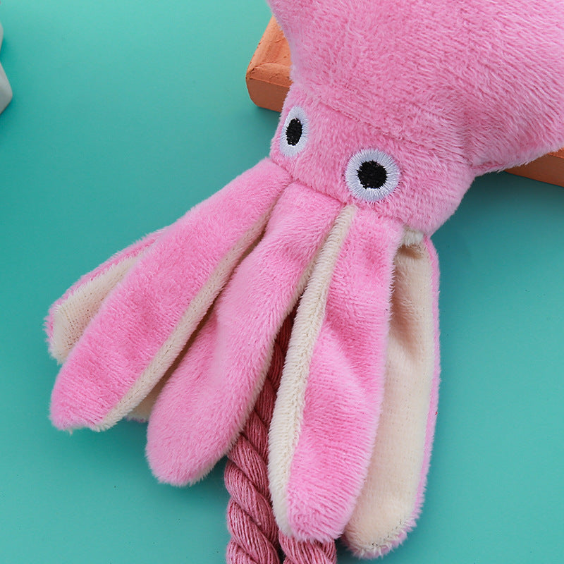 Vocal Cotton String Octopus Bite-resistant Teeth Cleaning Interactive Pet Toy 4e1a39fc d058 4730 9a47 1a1f050c572c
