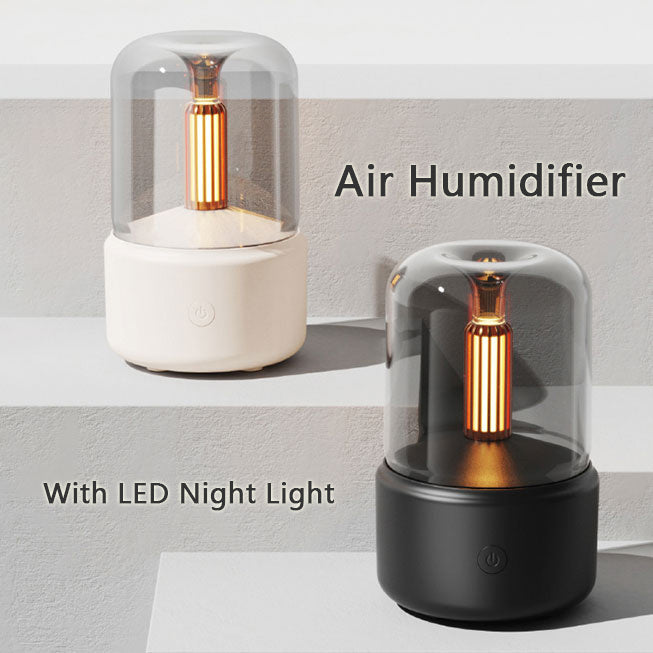 Atmosphere Light Humidifier Candlelight Aroma Diffuser Portable 120ml Electric USB Air Humidifier Cool Mist Maker Fogger 8-12
