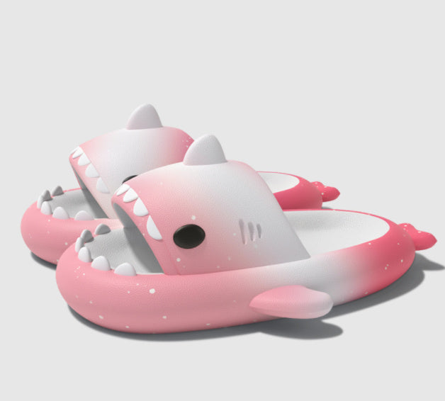 Gradient Shark Slippers 4cm Thick Bottom Shit Feeling Slippers 4ec781b8 fd7d 4423 8c54 79d4ebc0d97a