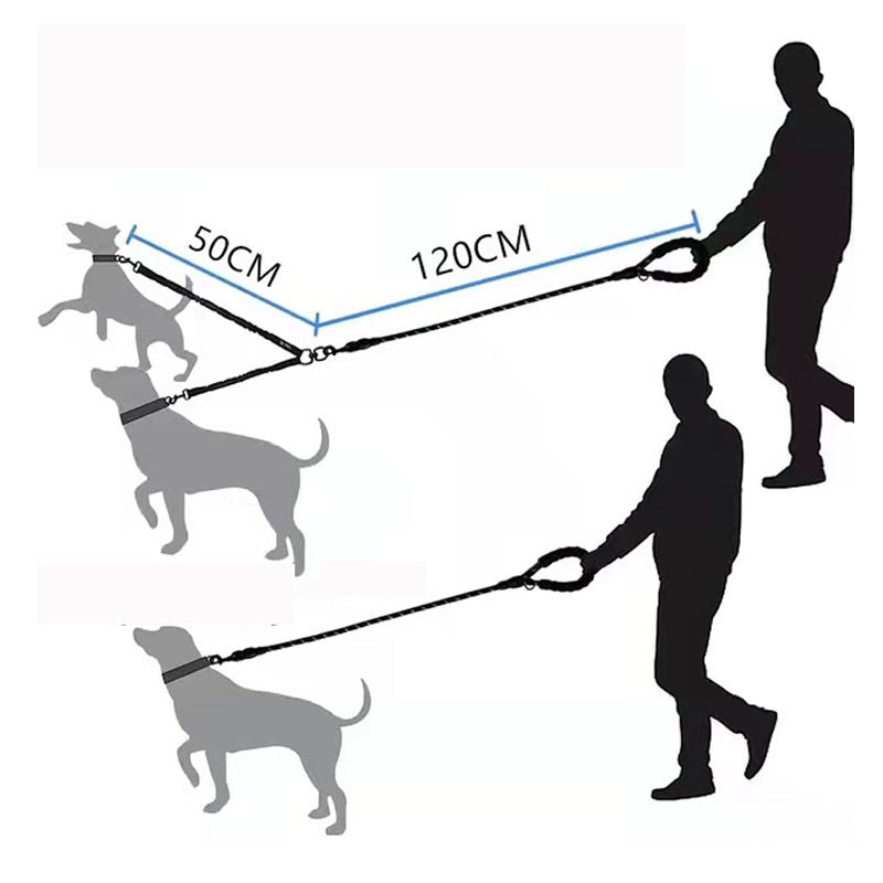 Polyester Pet Reflective One Drag Two Traction Rope 4f6648b6 f384 4bff ad51 3027733e039a