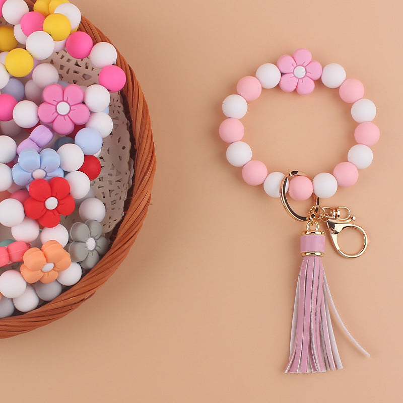 Cartoon Silicone Flower Bracelet Keychain 4fa8c5a0 26e5 41da 8b25 3b8f6a530442