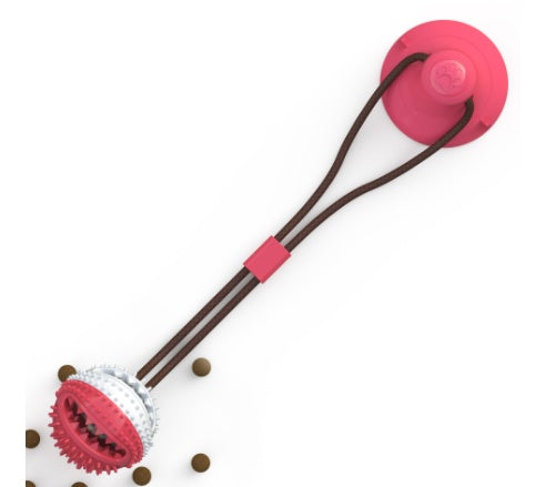 Dog Toys Silicon Suction Cup Tug Interactive Dog Ball Toy For Pet Chew Bite Tooth Cleaning Toothbrush Feeding Pet Supplies 4f