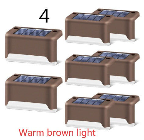 New Upgrade Waterproof LED Solar Fence Lamp Solar Deck Lights Solar Step Light Outdoor For Patio Stairs Garden Pathway Step Y