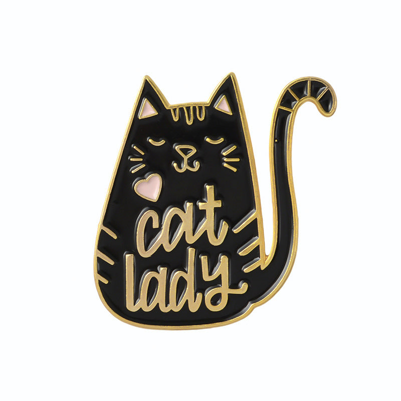 Cartoon animal dog cat brooch 5043597891254