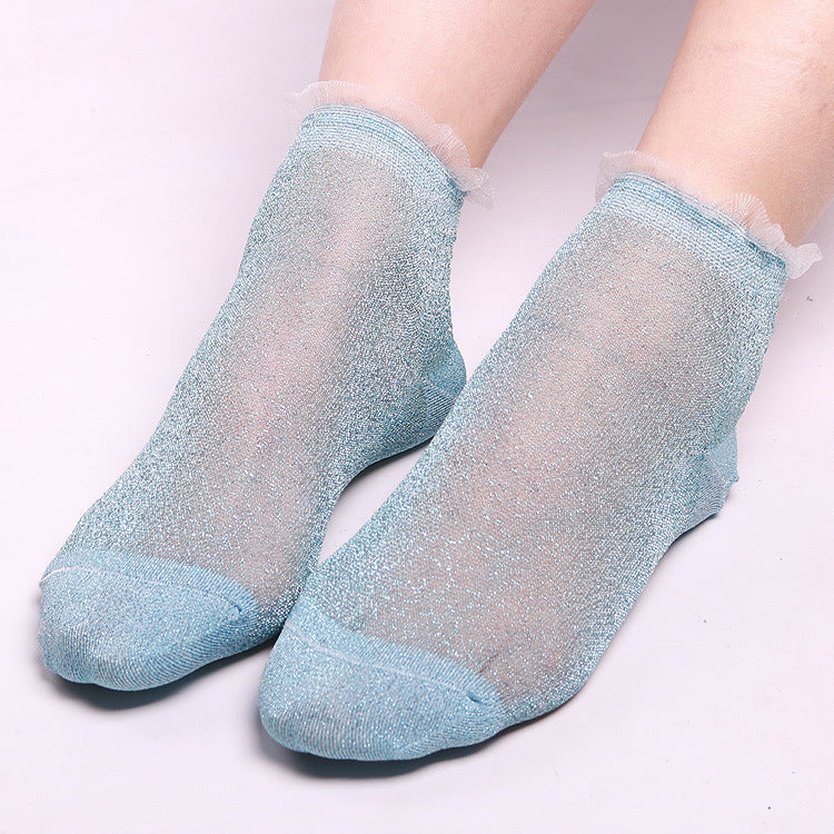 Ladies glitter lace socks 504534147488