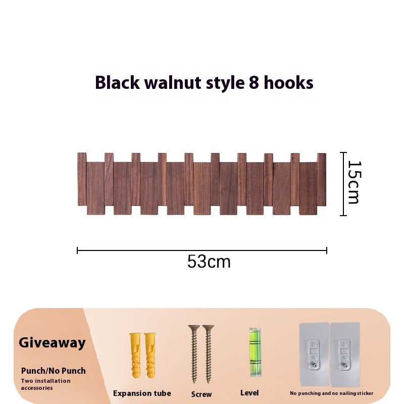 Clothes Hook Wall-mounted Entrance Hallway Hanger Punch-free Solid Wood Creative Keys Clothes 508e1c3b d04a 4b7c 8b0b e2d4fb1