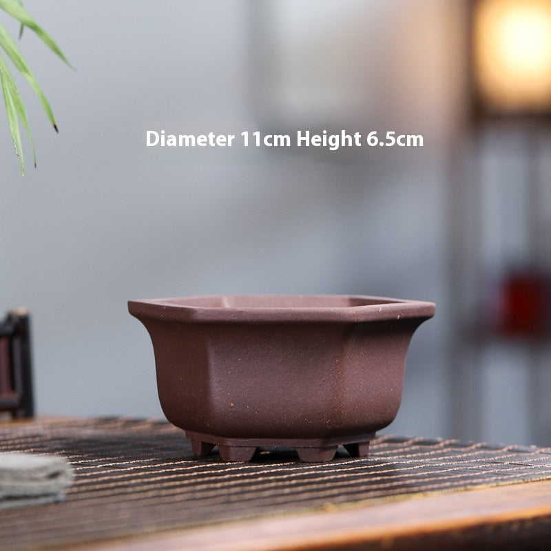 Yixing Purple Sand Small Flower Pot Stoneware Breathable 50dae4d9 4d0a 4ea2 8754 8f20d2addbcf