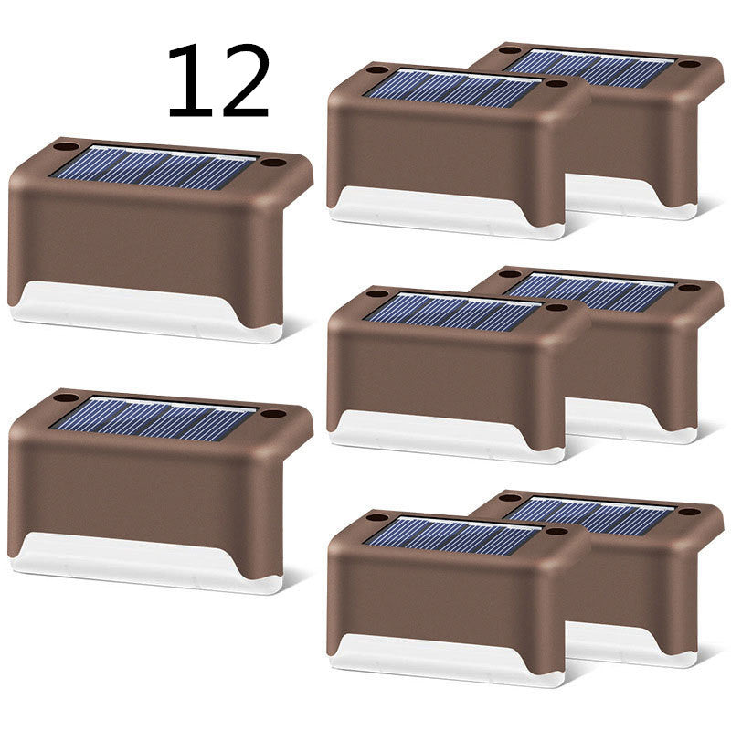 New Upgrade Waterproof LED Solar Fence Lamp Solar Deck Lights Solar Step Light Outdoor For Patio Stairs Garden Pathway Step Y