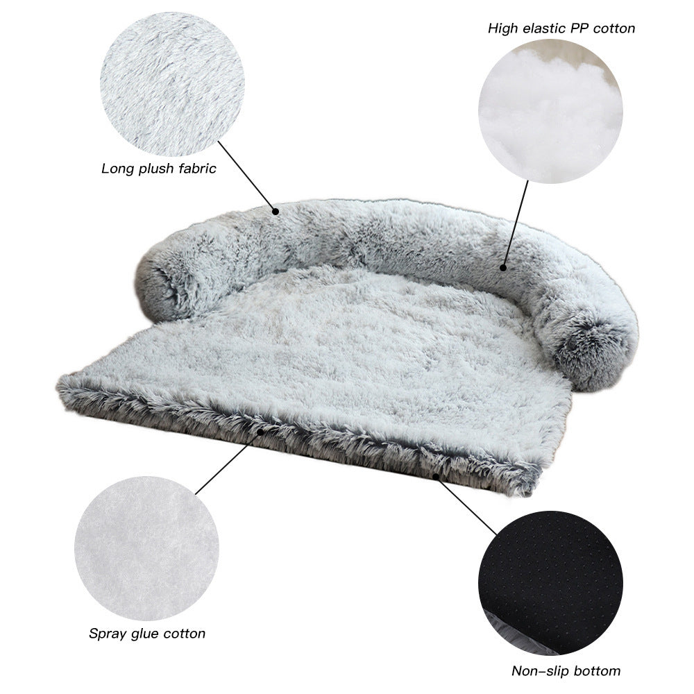 Removable Pet Dog Mat Sofa Dog Bed Soft Pad Blanket Cushion Home Washable Rug Warm Cat Bed Mat For Couches Car Floor Protecto