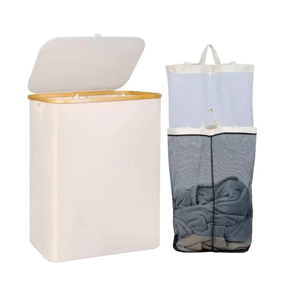 Oxford Cloth Dirty Clothes Folding Dirty Clothes Basket Dustproof With Cover Storage Basket