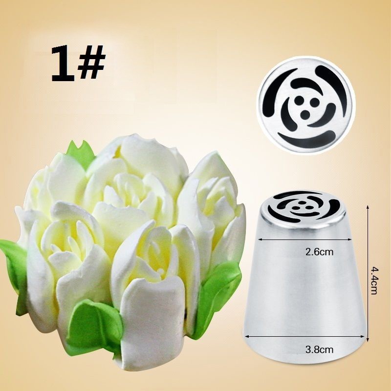 7 Pcs Cream Stainless Steel Russian Icing Piping Nozzle for polishing Pastry Tools Cupcake Tips Kitchen Accessories - HD Wireless Product #2