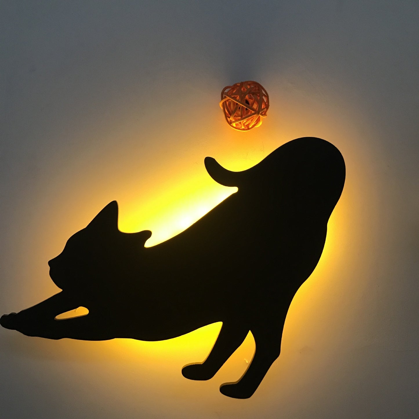 LED Animal Dog Cat Night Light Kitten Smart Sound Sensor Control Wall Lamp Home Corridor Balcony Night Lamp Baby Kids Sleep L