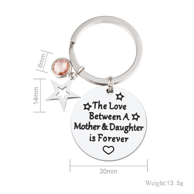 Stainless Steel And Titanium Steel Keychain Fashion Diamond Small Hanging 52d77382 006f 425b 92cf 829a007917c3