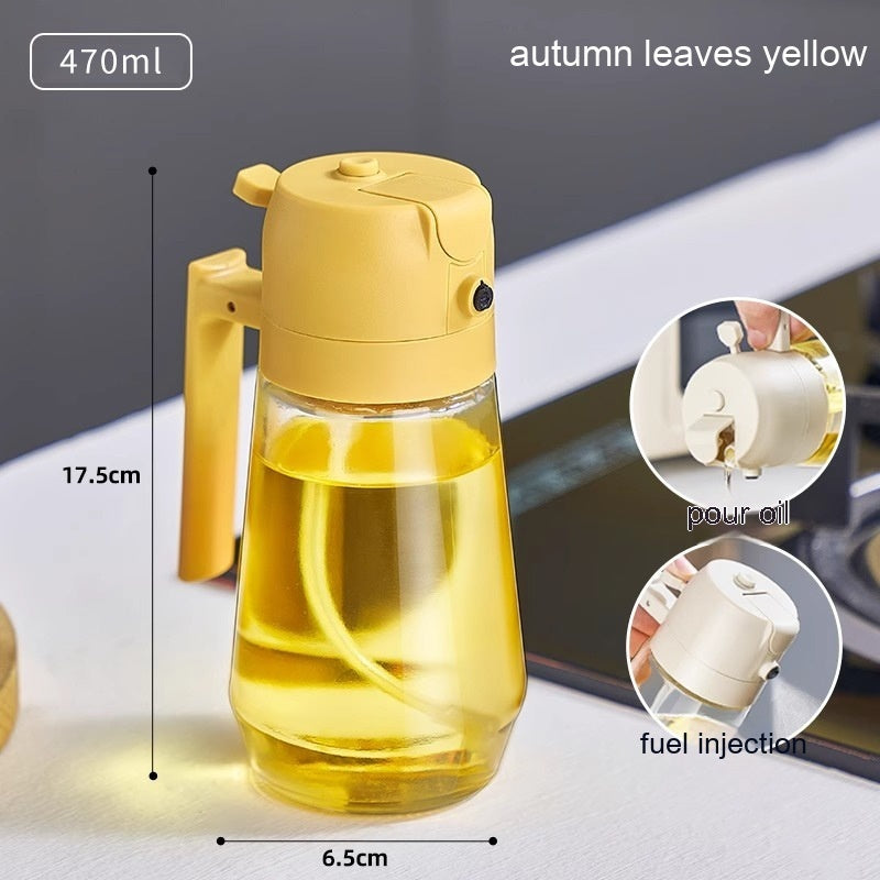 470ML Olive Oil Sprayer Dispenser For Cooking BBQ 2 In 1 Glass Oil Vinegar Soy Sauce Spray Kitchen Oil Bottle For Air Fryer - HD Wireless Product #8