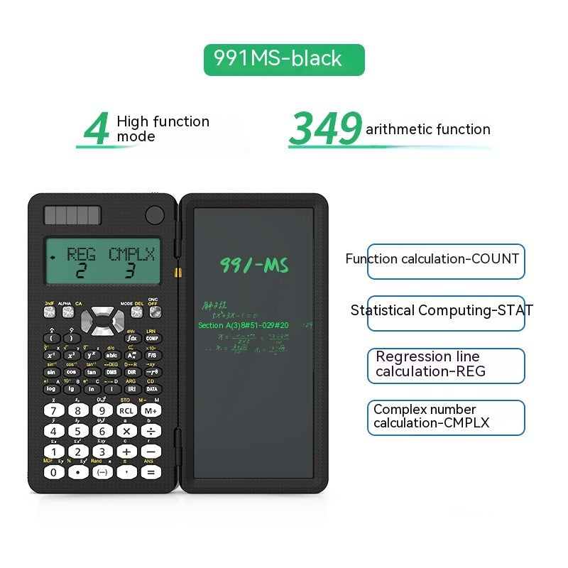2 In 1 Foldable Scientific Calculators Handwriting Tablet Learning Function Calculator Foldable Desk Scientific Calculators - 图片 12