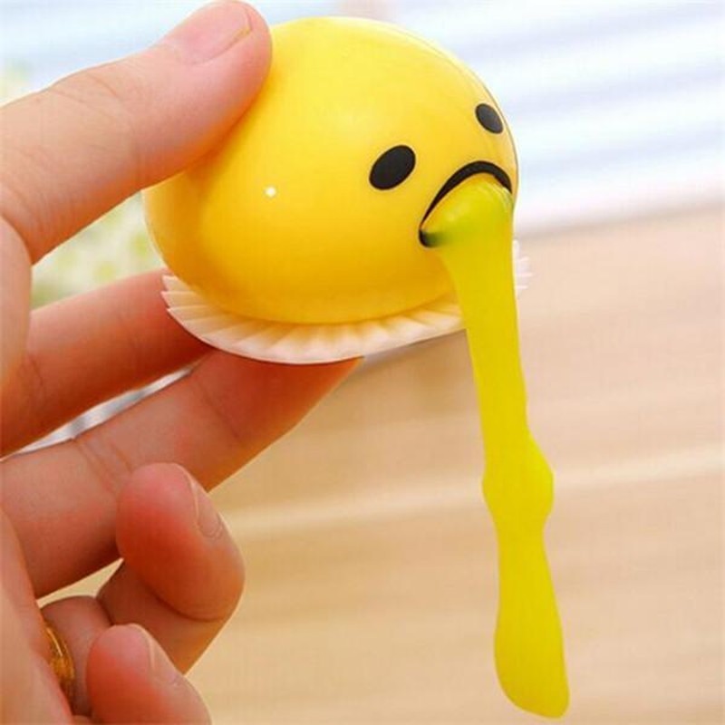 Puking Ball Brother Egg Yolk Pinch Vomit Spoof And Play Tricky Toys 5324536553010