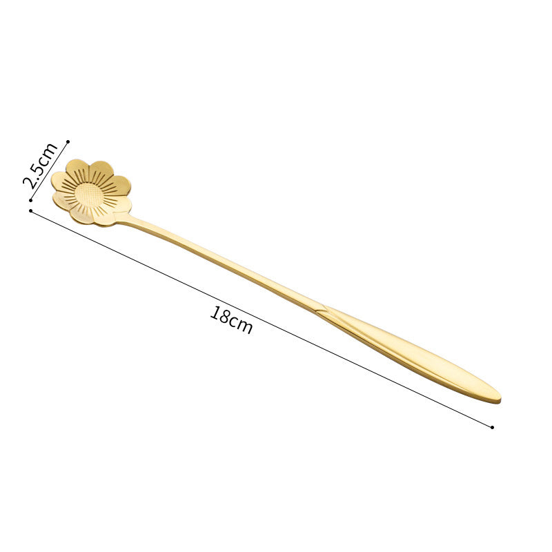 Stainless Steel Korean Spoon Long Handle Cherry Blossom Stirring 533ae8ea a4d1 447a a55f 4b22a400bcea