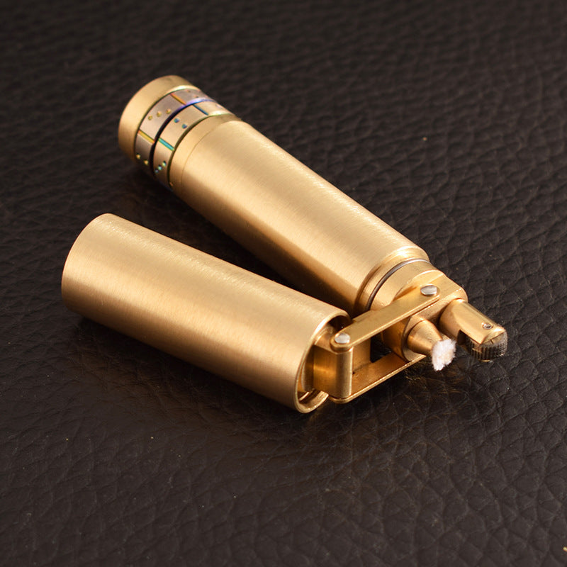 Nunchaku Second-generation Brass Oil Machine Creative Retro Old-fashioned Special-shaped Kerosene Lighter 535b25f1 013b 4984
