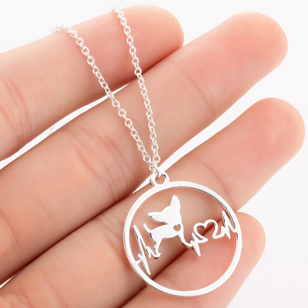 Pet Dog Footprints Paw Necklace Necklaces 536674714148