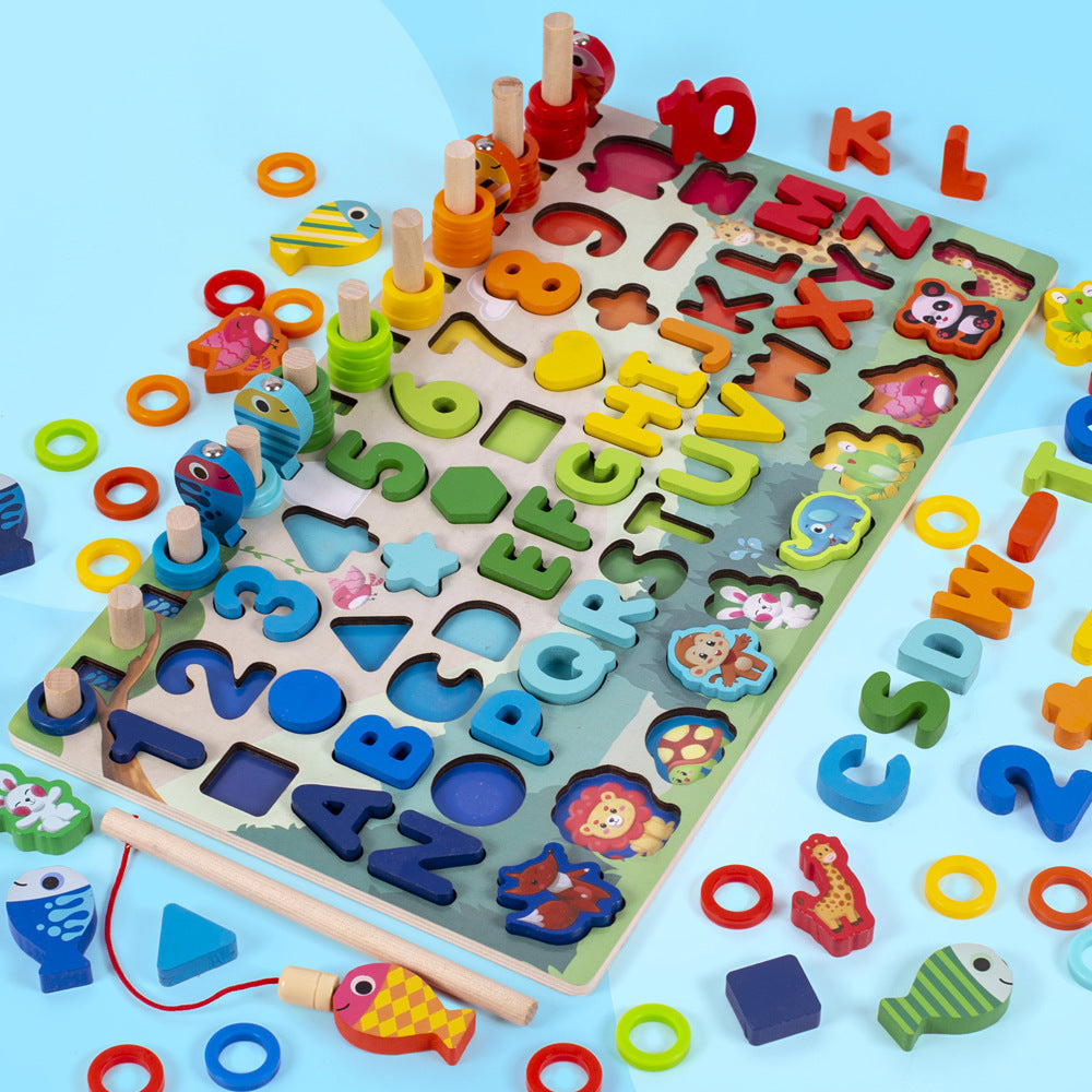 Children 3D Alphabet Number Puzzle Baby Colorful Geometric Digital Letter Educational Toy 53800170727576