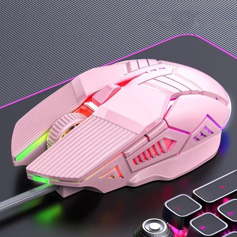 Wired Mouse 6D Colorful Dazzling E-sports Games Office Mute Luminous Mouse - 图片 10