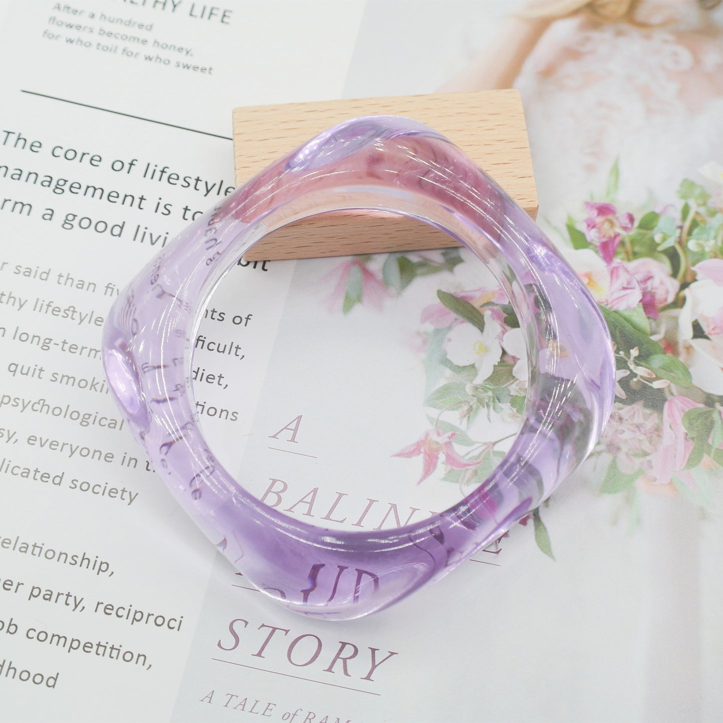 Marbling Acrylic Bracelet Shaped Irregular Square 53b5a4fc 3a28 43c7 886a 0d080e70c733